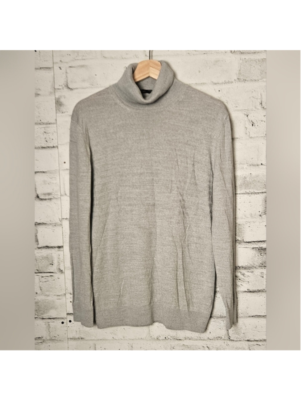 Hörst Italian Wool Blend Turtleneck Sweater Mens XL Gray Made in Italy